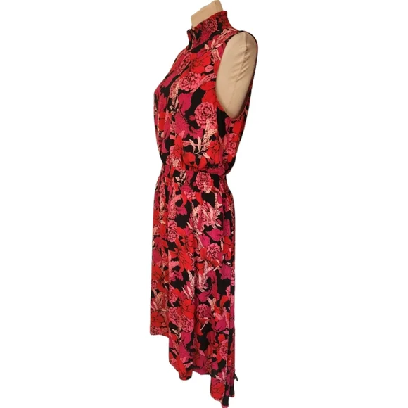 NANETTE LEPORE Floral Print High-Low  Midi Dress - Size 12 - Picture 8 of 14